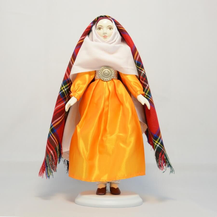Коллекционная кукла в агульском национальном костюме (первый вариант)