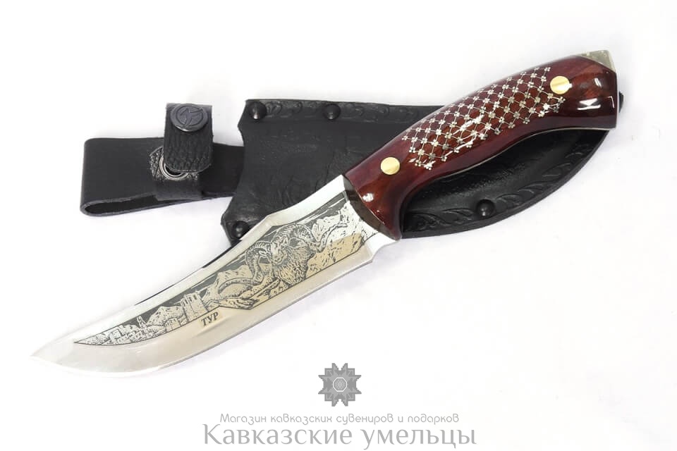 картинка Кизлярский нож Хищник туристический (Дагестанский орнамент) №1 от магазина Кавказские умельцы