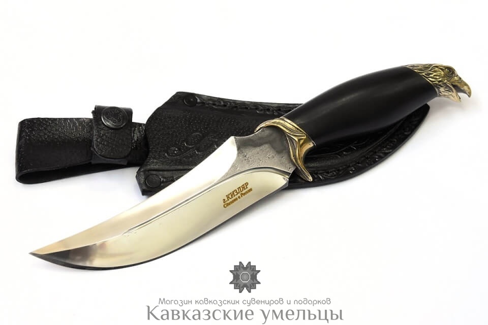 картинка Кизлярский нож Ястреб из кованой стали с гардами ручной работы. от магазина Кавказские умельцы