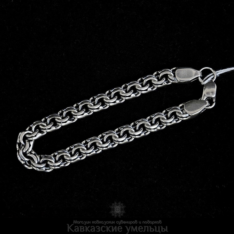 картинка Мужской серебряный браслет Бисмарк №1 (21см) от магазина Кавказские умельцы