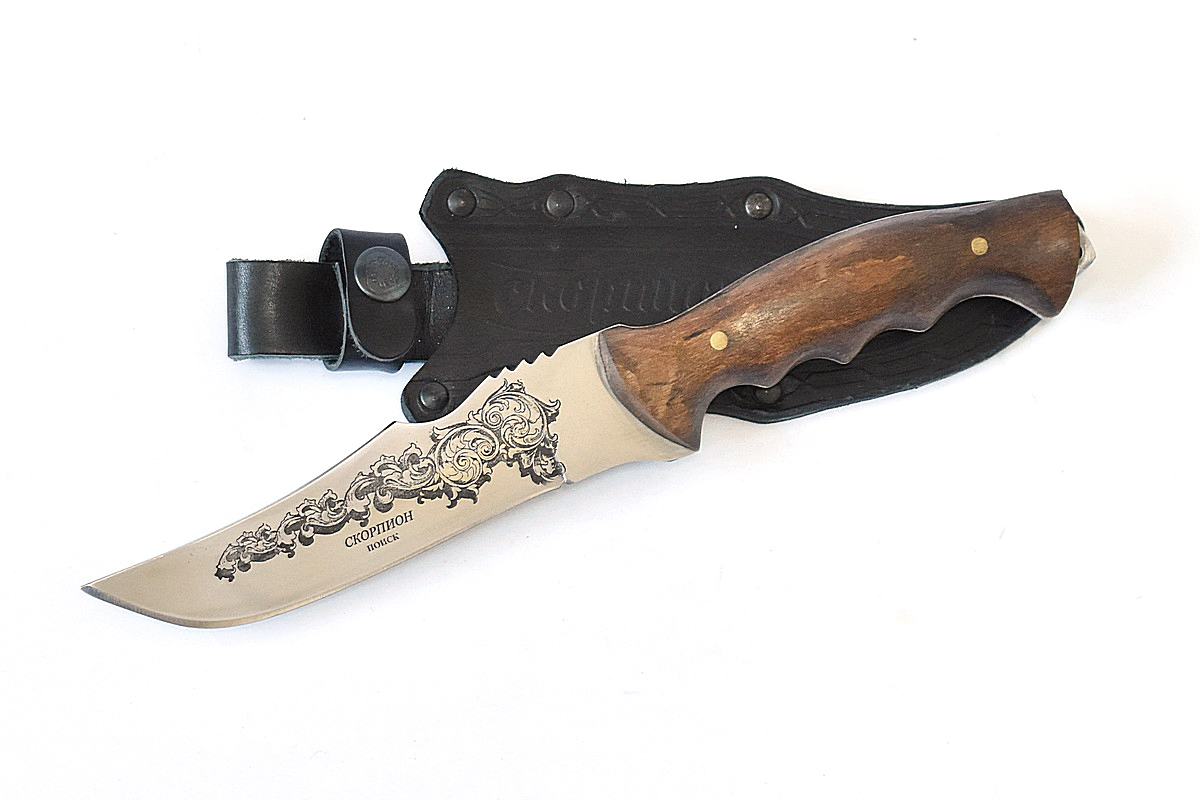 Кизлярский нож Скорпион (Сталь - 65Х13, Рукоять - орех)