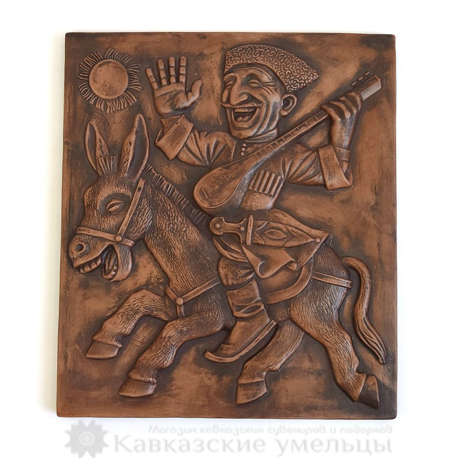 картинка Керамическое настенное панно Всадник от магазина Кавказские умельцы