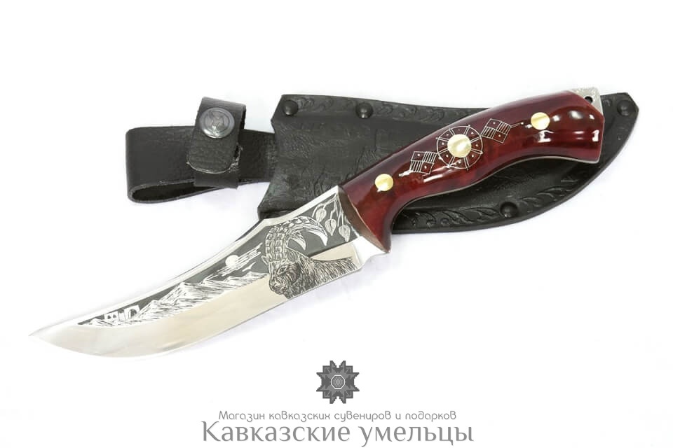 картинка Кизлярский нож Хищник туристический (Дагестанский орнамент) №2 от магазина Кавказские умельцы