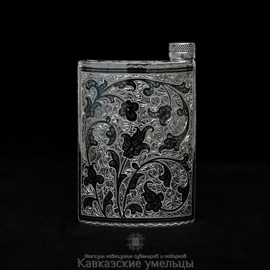 картинка Серебряная кубачинская фляга №7 от магазина Кавказские умельцы