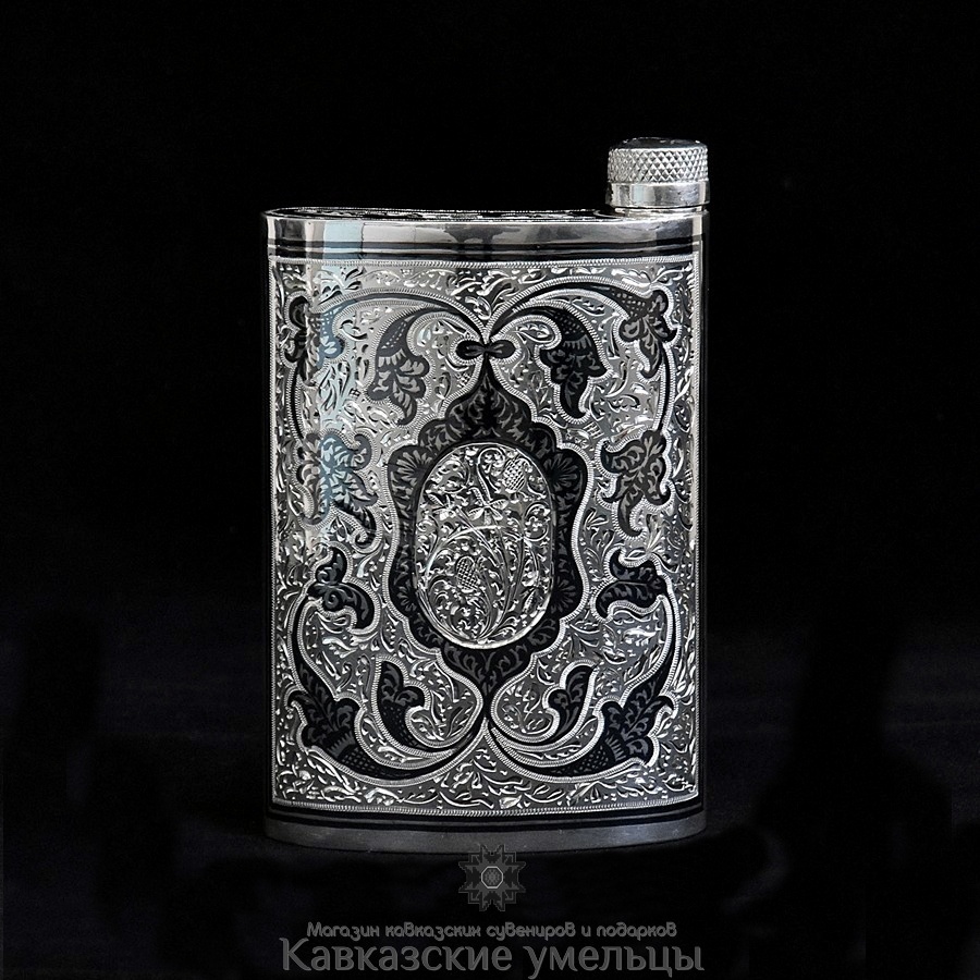 картинка Серебряная кубачинская фляга №8 от магазина Кавказские умельцы