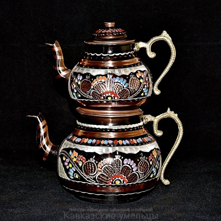 картинка Набор из двух чайников  (Медь, эмаль, никелирование) от магазина Кавказские умельцы