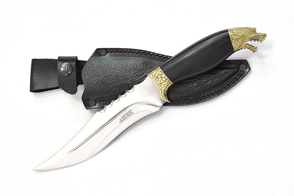 Кизлярский нож Хищник 2 с гардами (Сталь 65Х13)