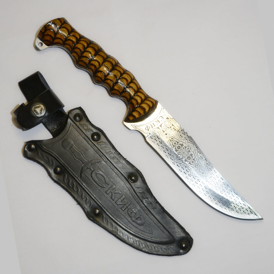 Кизлярский нож Скиф туристический (жженый орех)