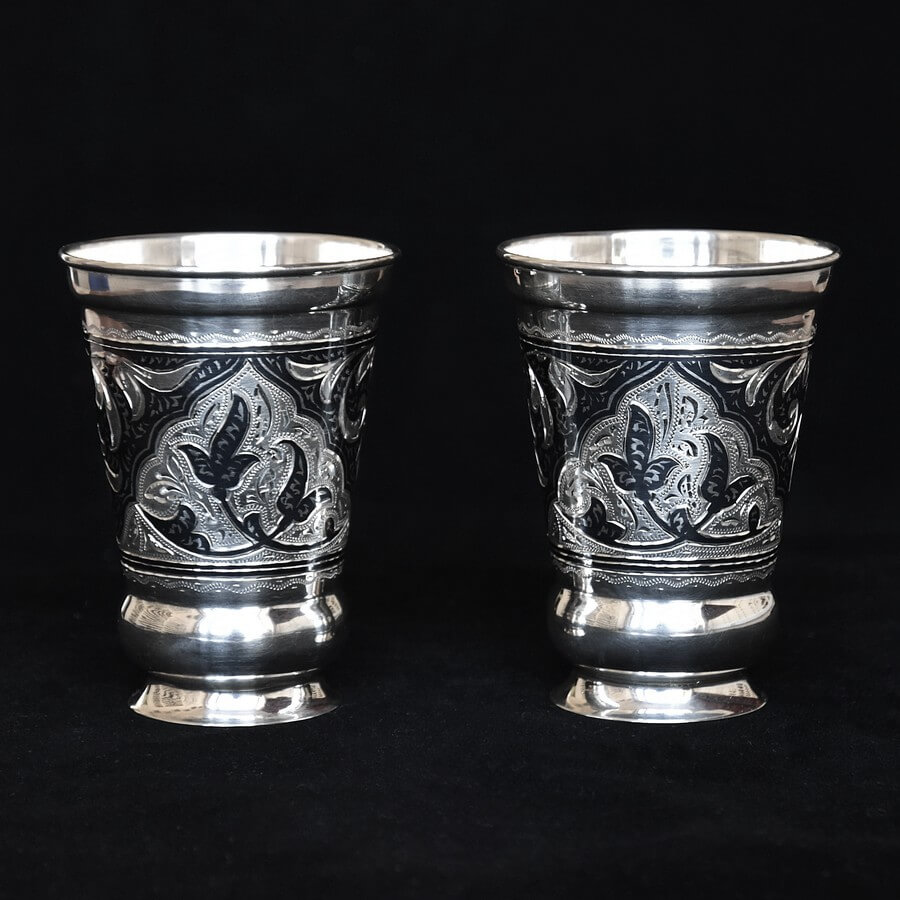 Серебряные кубачинские стаканы "Юбилей"