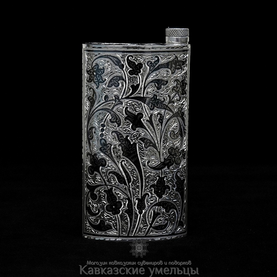 картинка Серебряная кубачинская фляга №6 от магазина Кавказские умельцы