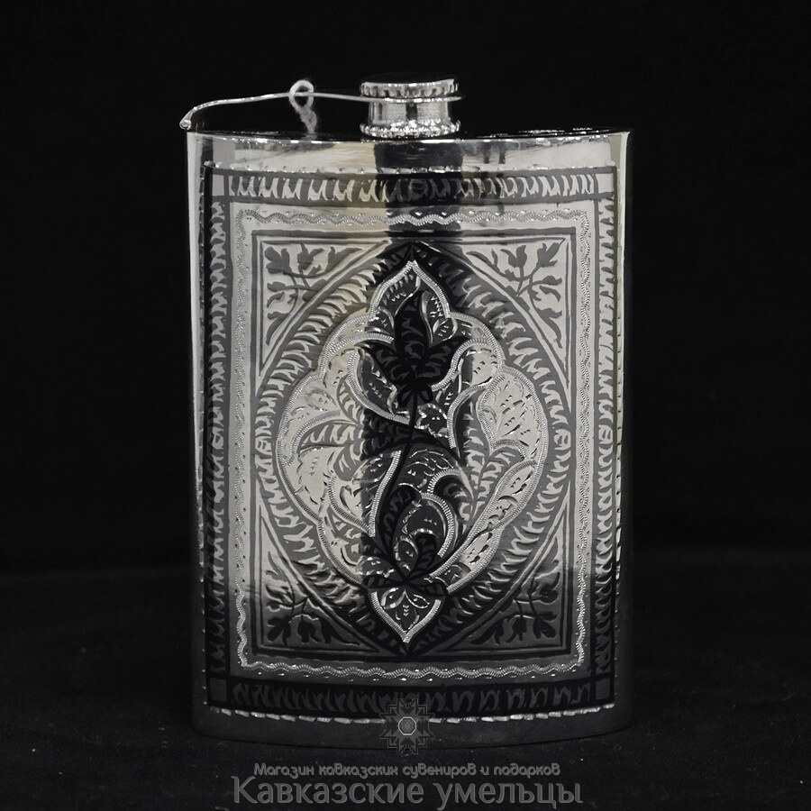 картинка Серебряная кубачинская фляга №1 от магазина Кавказские умельцы