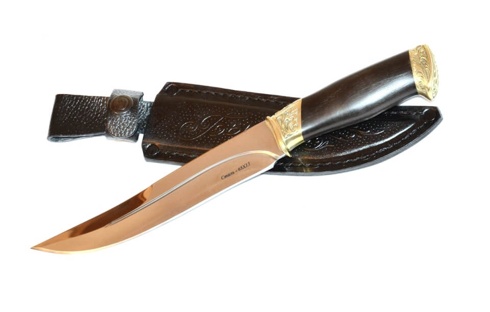 Кизлярский нож Бык с гардами ручной работы.