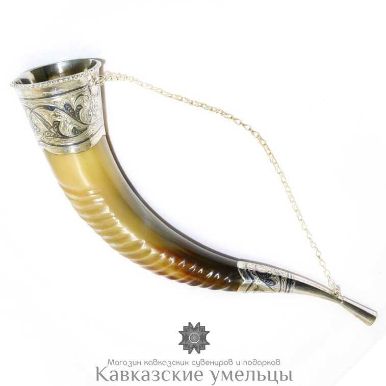 картинка Серебрянный рог молодого тура (светлый) от магазина Кавказские умельцы