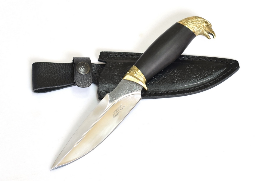 Кизлярский нож Беркут 2 из кованой стали с гардами ручной работы.