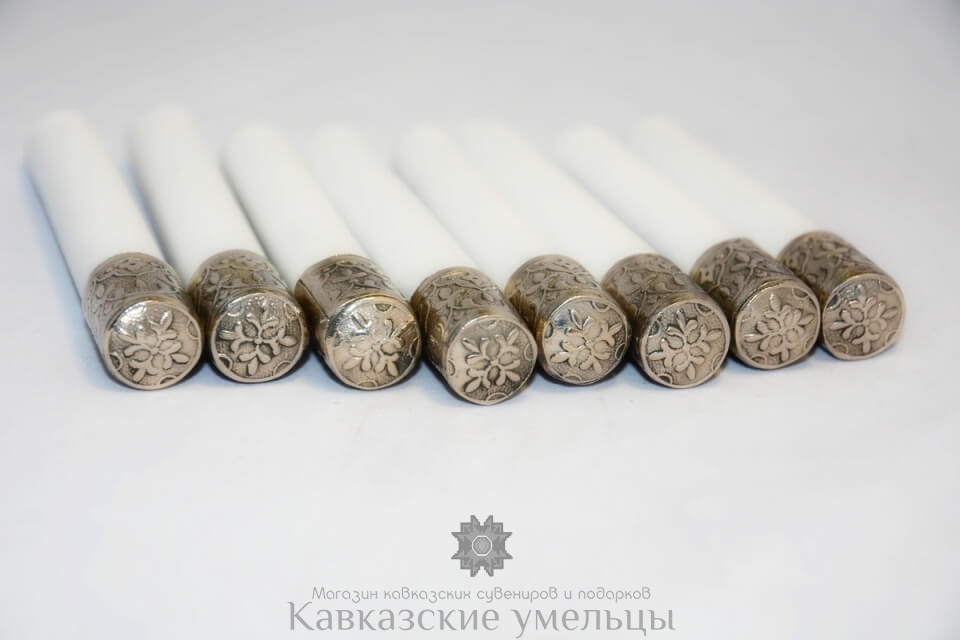 картинка Газыри мельхиоровые, комплект из 16 шт от магазина Кавказские умельцы