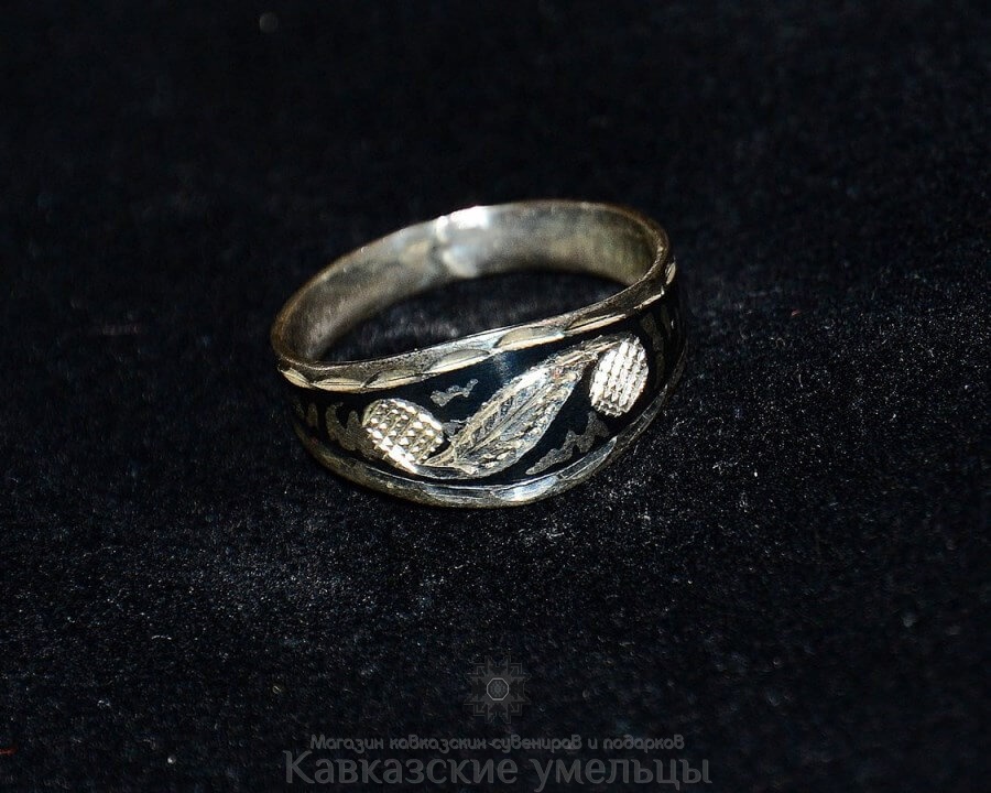 картинка Серебряное кубачинское женское кольцо  №2 от магазина Кавказские умельцы