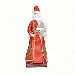 Сувенирная кукла Горянка в кавказском национальном платье красного цвета (20 см)